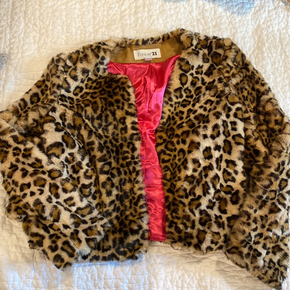 Cropped Faux Fur Jacket